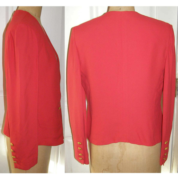 Vintage Sonia Rykiel red blazer size 40 US 8-10 - Picture 4 of 8